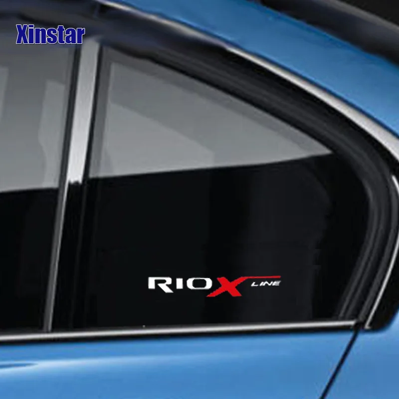 Наклейки на автомобильные окна для kia rio x line 2 шт.|Наклейки автомобиль| |
