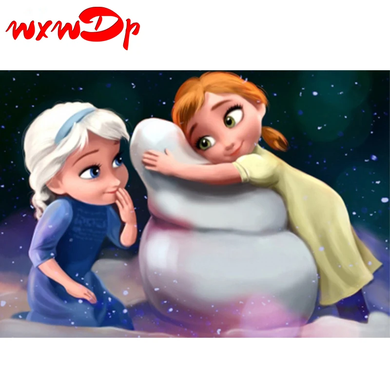 DIY алмазов картина мультфильм сестричество ручной дрелью Швейные рукоделие