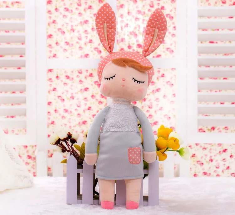 В коробке Metoo Кукла Kawaii плюшевая Мягкая Плюшевая Игрушка Животные детские игрушки для девочек и мальчиков на день рождения Рождество Кролик Анжела