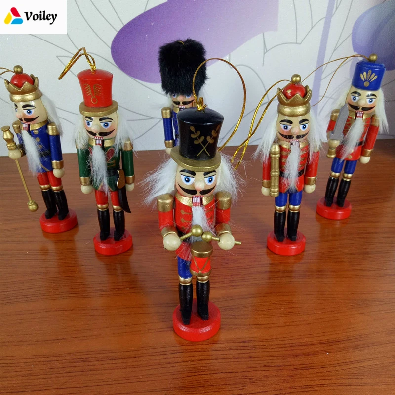 Рождественские украшения Рождество 1 шт 12 см кукла Щелкунчик Lucky Zakka деревянная