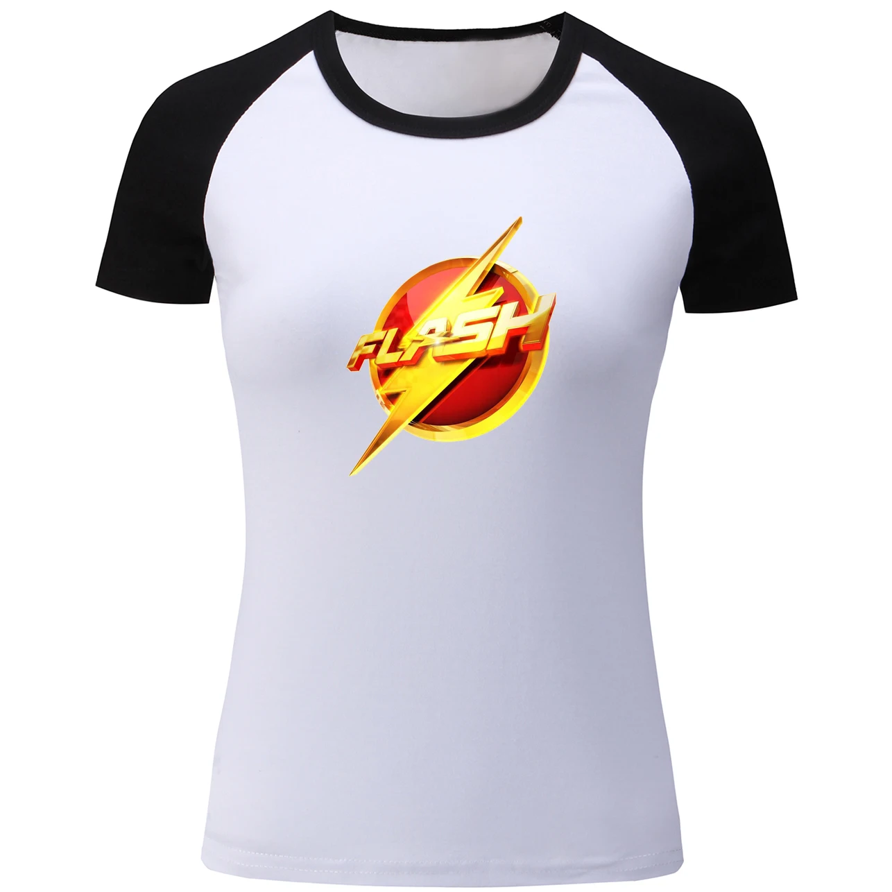 Футболка женская летняя хлопковая с коротким рукавом и принтом The Flash | Женская