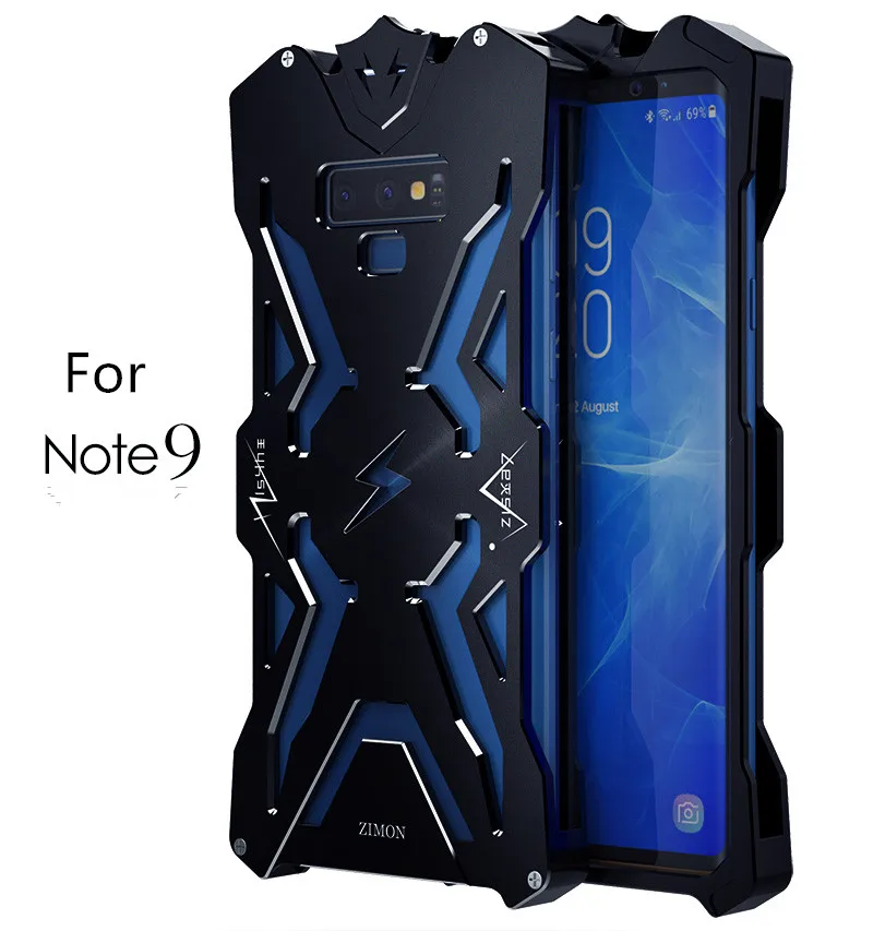 Для samsung Galaxy Note 9 чехол Zimon Armor металлический мощный чехол для SS Note 9 Not9 противоударный ЧПУ анодированный алюминиевый чехол