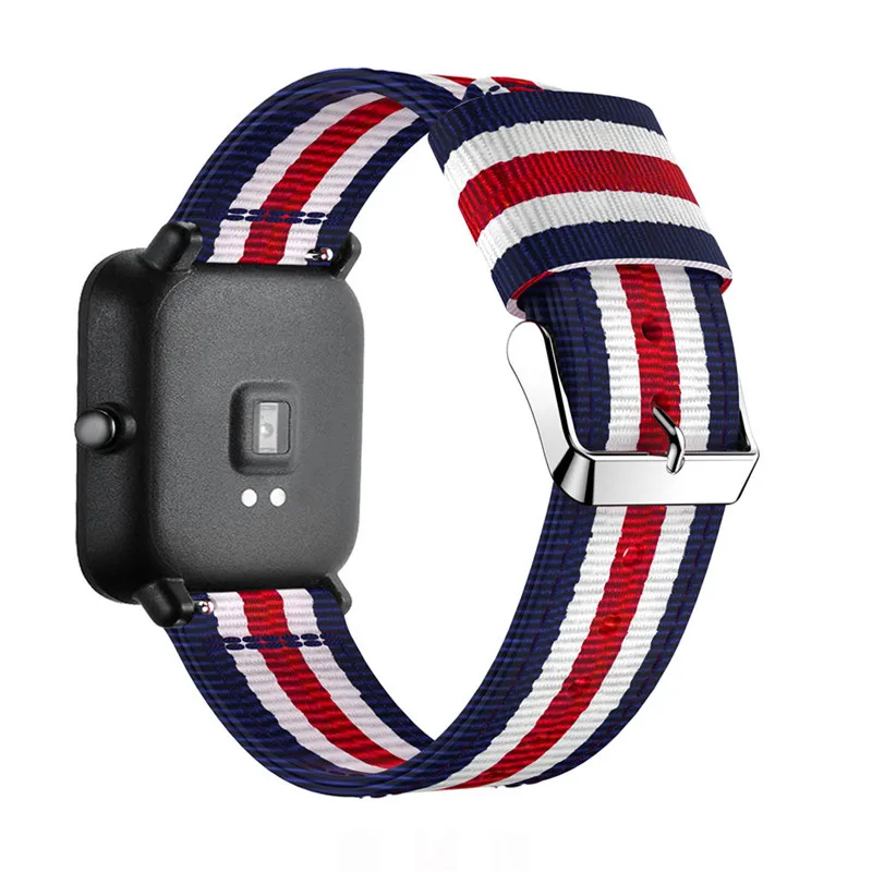 Нейлоновый ремешок для наручных часов для Xiaomi Huami Amazfit Bip Lite Youth/GTR 42 мм/GTS Smart Watch 20 мм браслет Correa