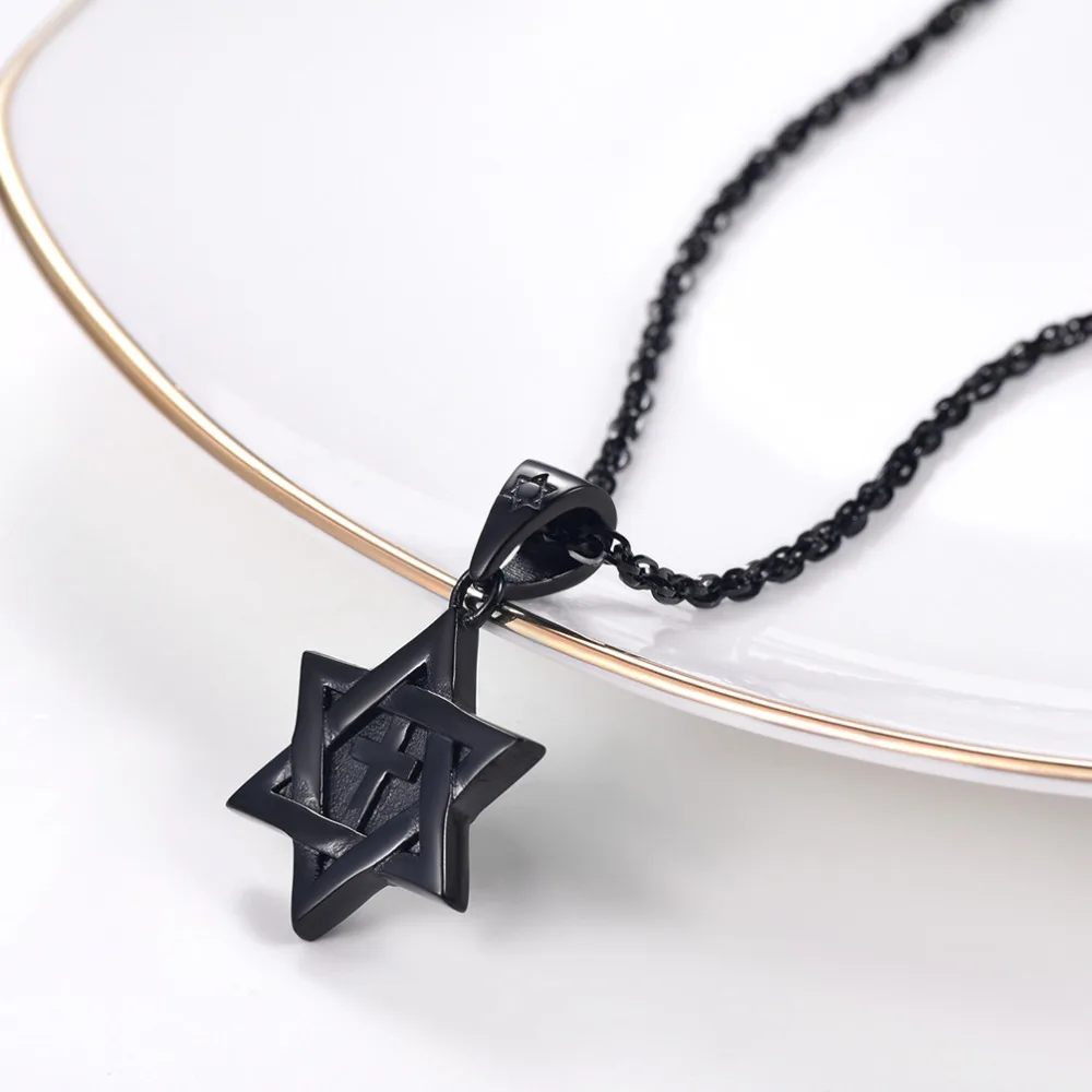 PROSTEEL Иудаика Бат мицва еврейская звезда Давида золотой кулон Цепочки и ожерелья