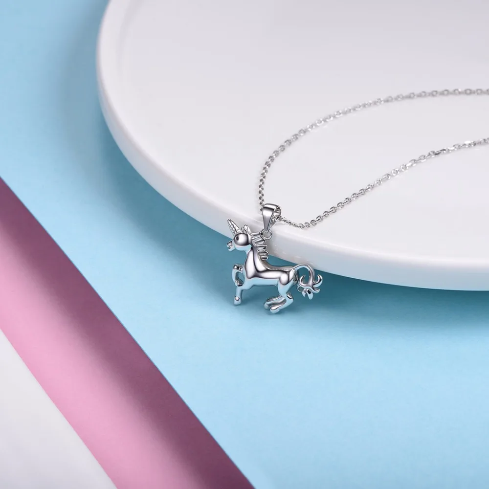 Кулон и цепочка в виде животного из серебра 100% пробы SC39|jewelry necklace|women jewelry necklaceanimal