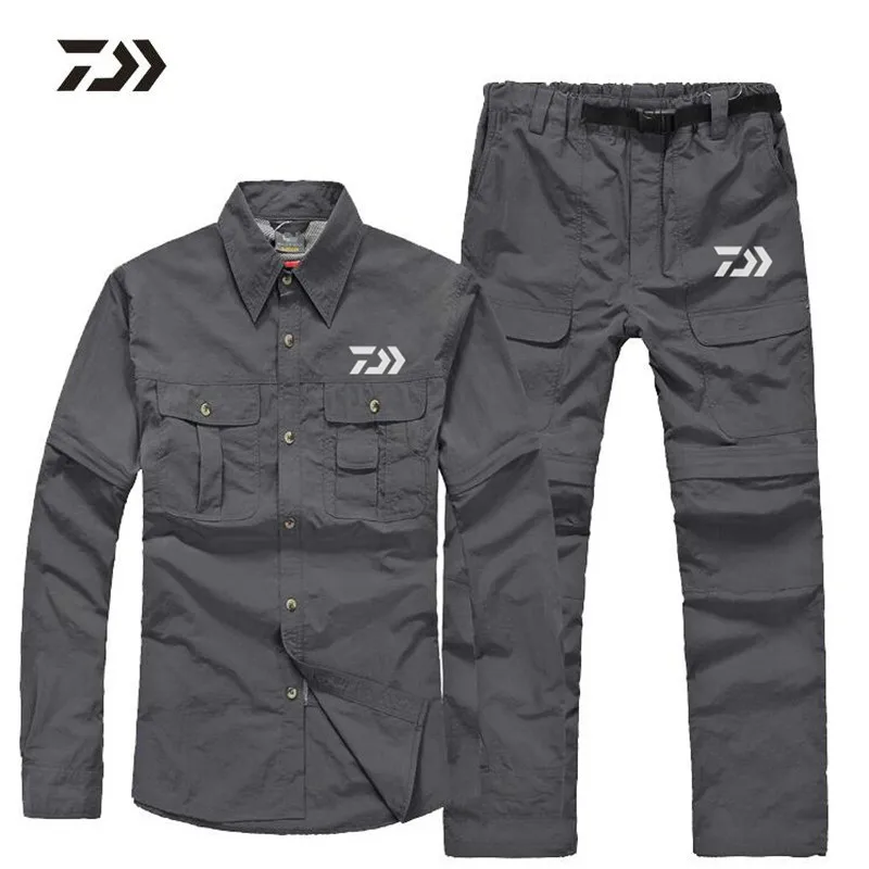 Мужской Быстросохнущий костюм DAIWA спортивная одежда для рыбалки на открытом