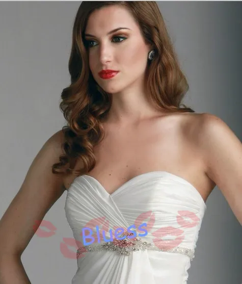 Free Shipping New Stock Romantic Sexy Sweetheart Sleeveless Beading Floor-Length Beach Wedding Dresses Bridal Gown2014 | Свадьбы и