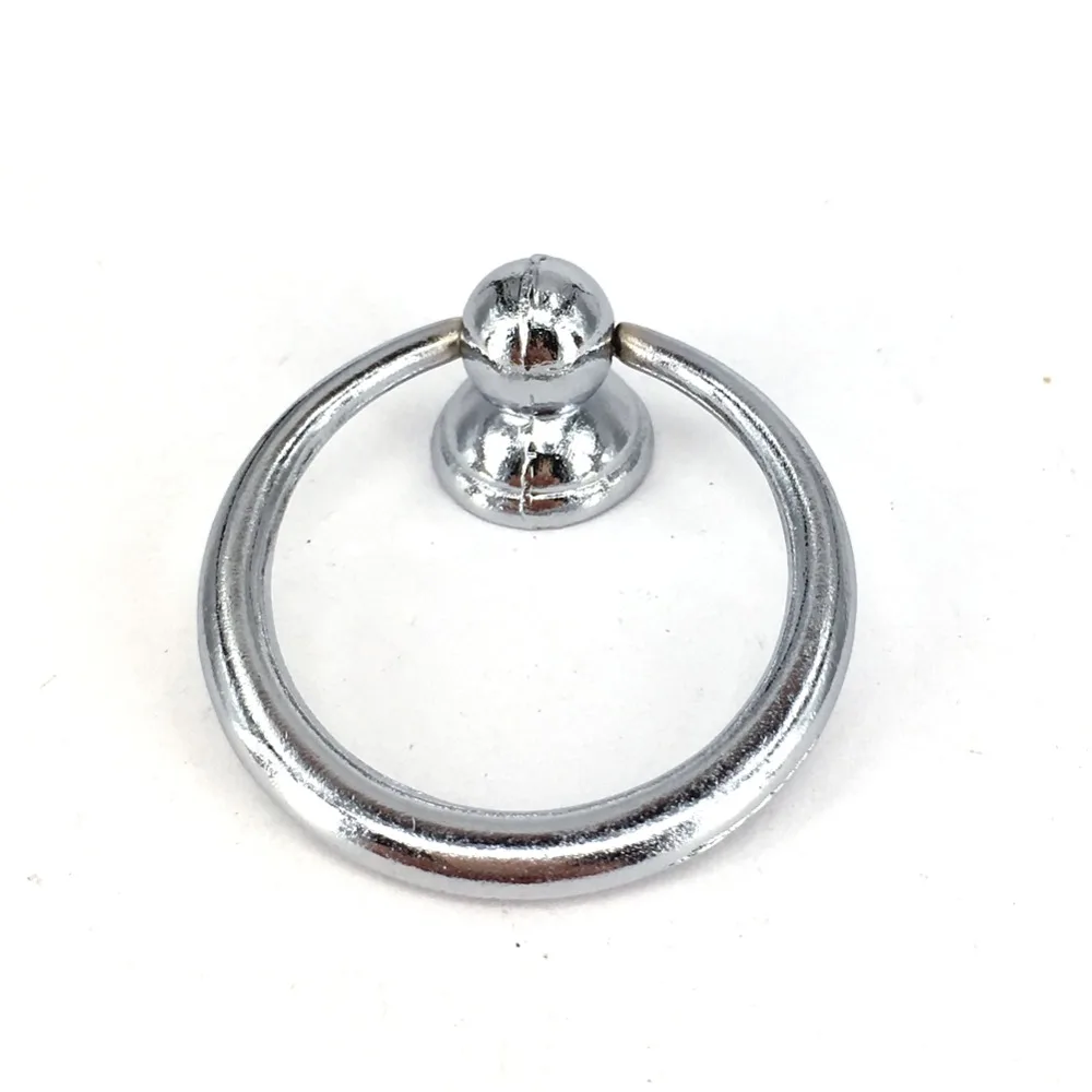 Серебряная ручка кольцо для выдвижного шкафа|silver knobs|cupboard door handlesfurniture ring |