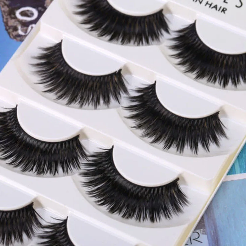 Новинка Лидер продаж 5 пар натуральных длинных накладных ресниц густые накладные