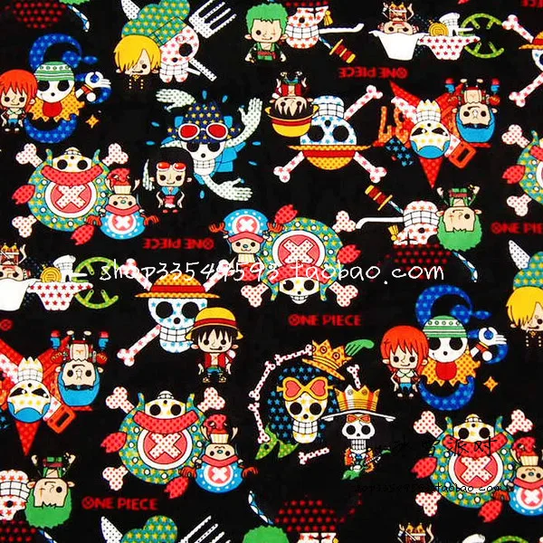 50*110 см цельная Обезьяна D. Простая хлопчатобумажная ткань Luffy для мальчиков