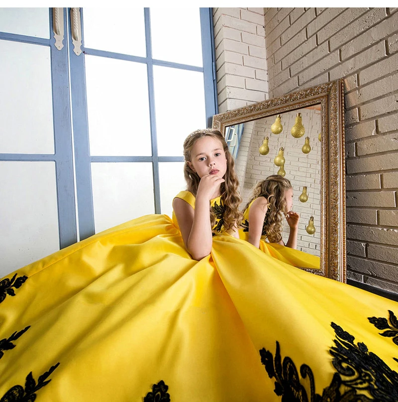 2019 Winter Girls Dress Elegant Party Princess Kids Dresses For Bridesmaid Wedding Gown Children Clothing 6 14 Years | Детская одежда и