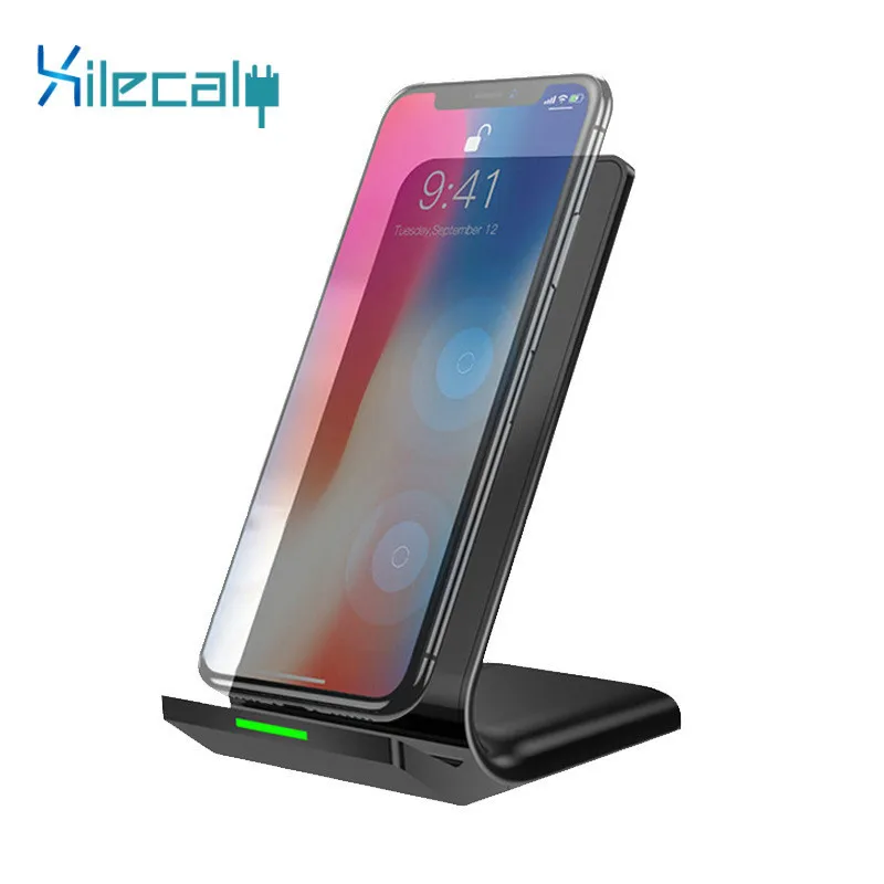 Беспроводное зарядное устройство 10 Вт Qi для iPhone X XS XR 8 Plus подставка быстрой