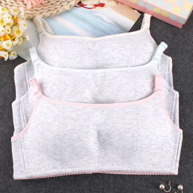 Бюстгальтер без косточек для учащихся младшей и средней школы хлопковое тонкое