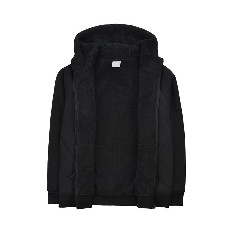 Li-Ning Men The Trend Hoodie Warm Fleece 100% Cotton Regular Fit Zipper LiNing Sports Sweater Hooded Jackets AWDN881 COND18 | Спорт и