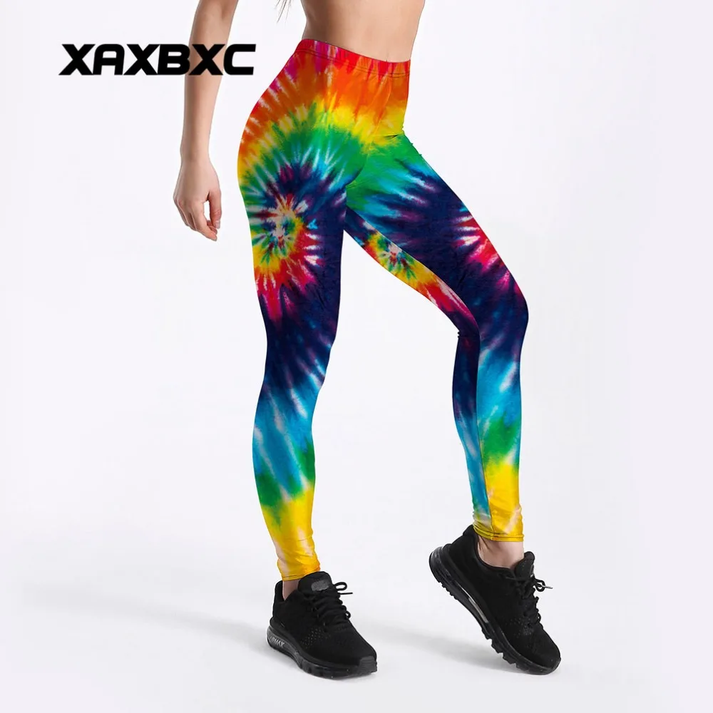 XAXBXC 4065 сексуальные брюки-карандаш для девушек спиральные вихревые принты