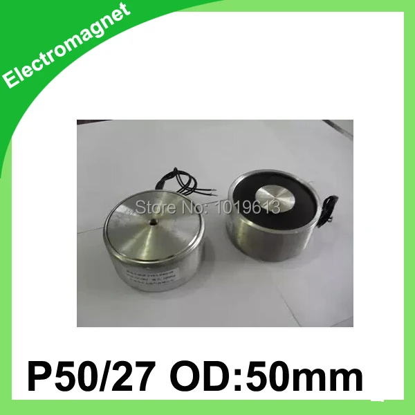 

50mm OD Magnet Holding Electromagnet Lift 50Kg Solenoid Electric Lifting DC12V/24V