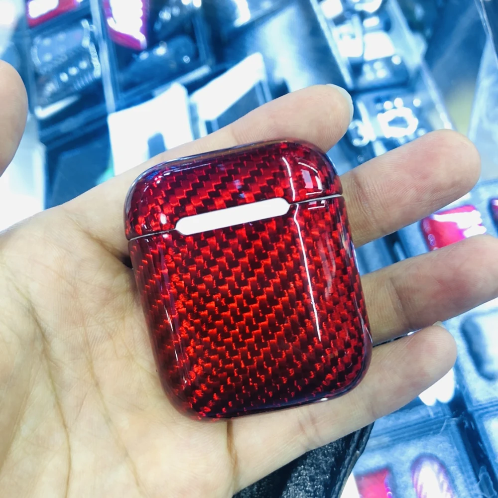 Чехол из настоящего углеродного волокна для Apple AirPods, роскошный тонкий светильник, защитный чехол для наушников из углеродного волокна, чехол для AirPods, новинка