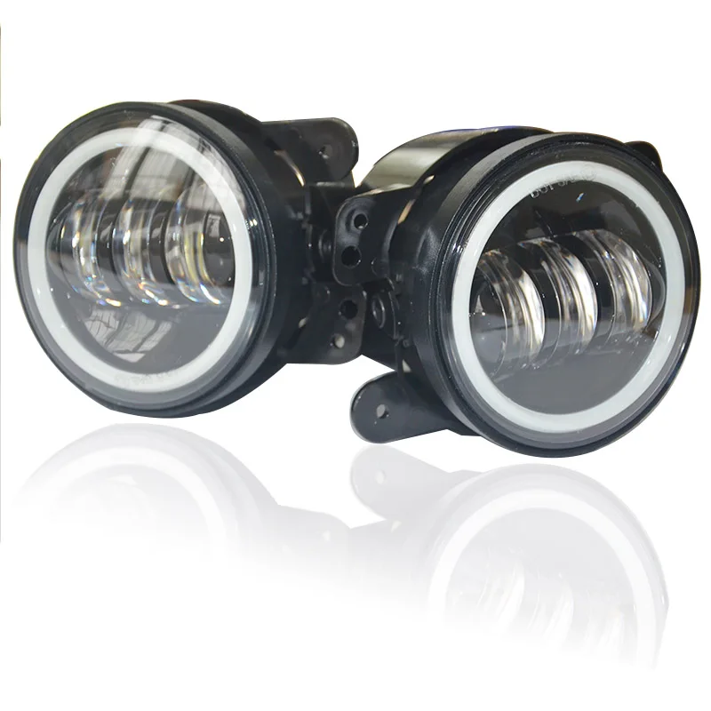 2 шт. 4''Led Противотуманные фары 30 Вт 6000 К Белый Halo Кольцо DRL огни для Jeep Wrangler LJ JK