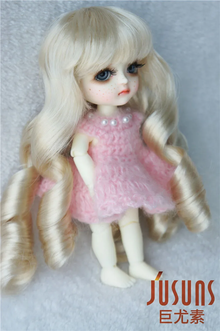 JD153 1/8 симпатичный курчавый bjd Размер куклы парики 5 6 дюймов Горячие волосы BJD
