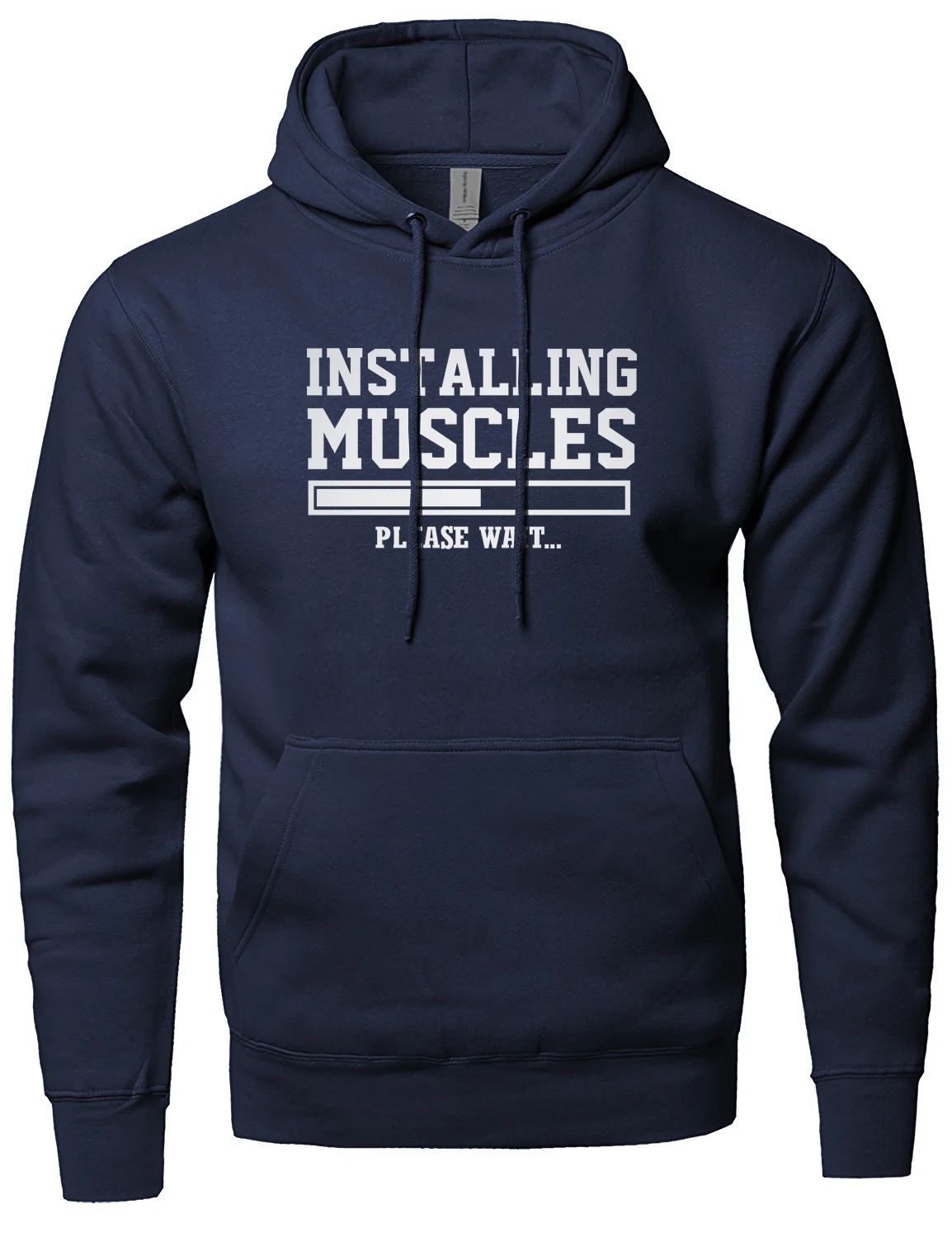 INSTALLING MUSCLES PLEASE WAIT...Print 2019 Spring Winter Fleece Men's Sportswear Hoody For Men Sweatshirt Hoodie Kpop clothing | Мужская