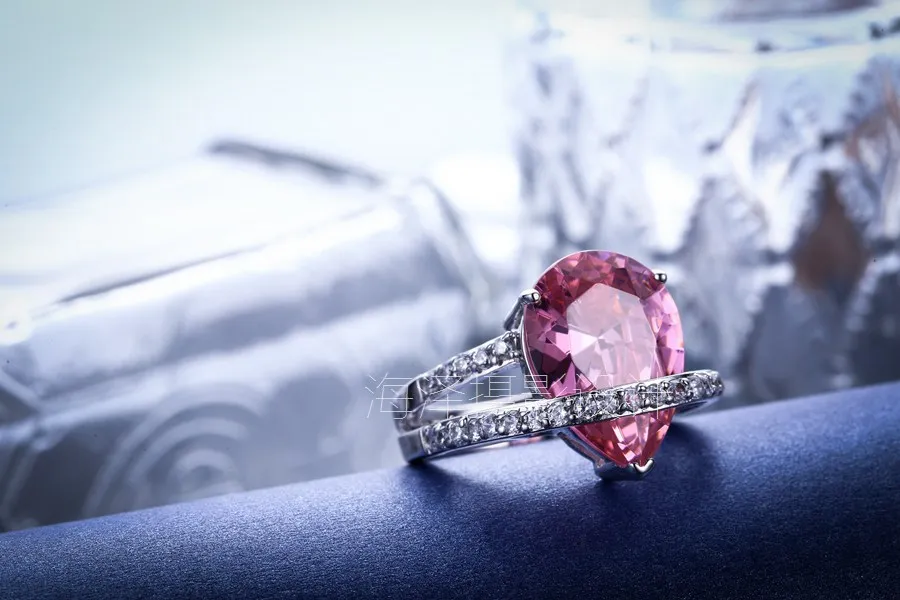 Настоящее тонкое Стерлинговое Серебро 925 кольца для женщин родиевое покрытие