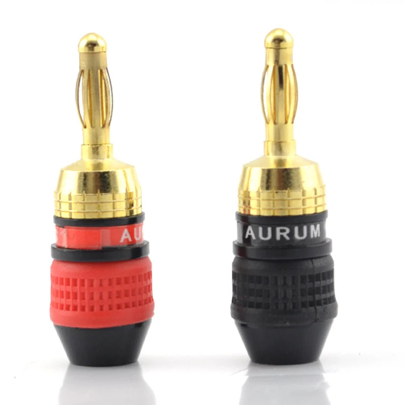 4 шт. серия Aurum Pro 24k позолоченный разъем банановые вилки динамик