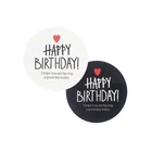 80 шт.лот День рождения Скрапбукинг этикетки из крафт-бумаги наклейки на конверты подарочная упаковка уплотнители наклейка 2 цвета на день рождения