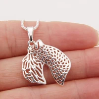1pcs 2013 kerry blue terrier dog necklace lover paw print necklace memorial tag necklaces pendants plated choker women
