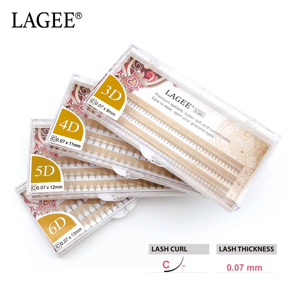 LAGEE Высокое качество 3D 4D 5D 6D русский объем наращивание ресниц предварительно