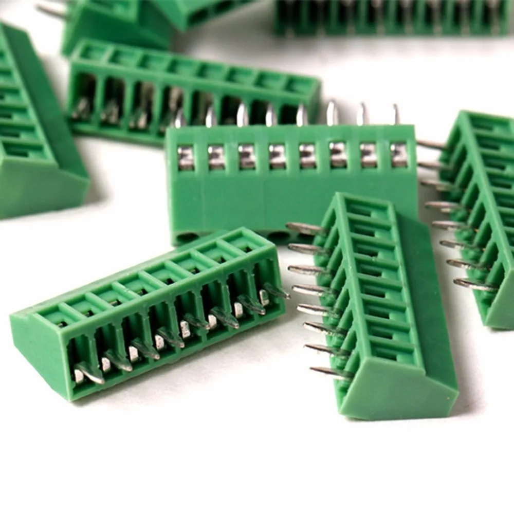 50 Pack 8 полюсов 2 54 мм шаг PCB крепление винтовой клеммный блок 150 в 6A 128 2.54 8P CE Rohs UL