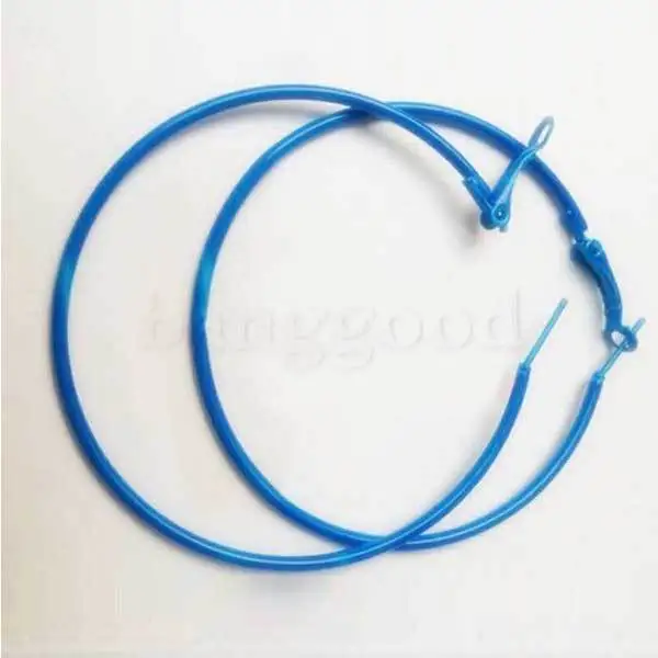 AgateDeal Fashion Fluorescence Circle Hoops Stud Earring |