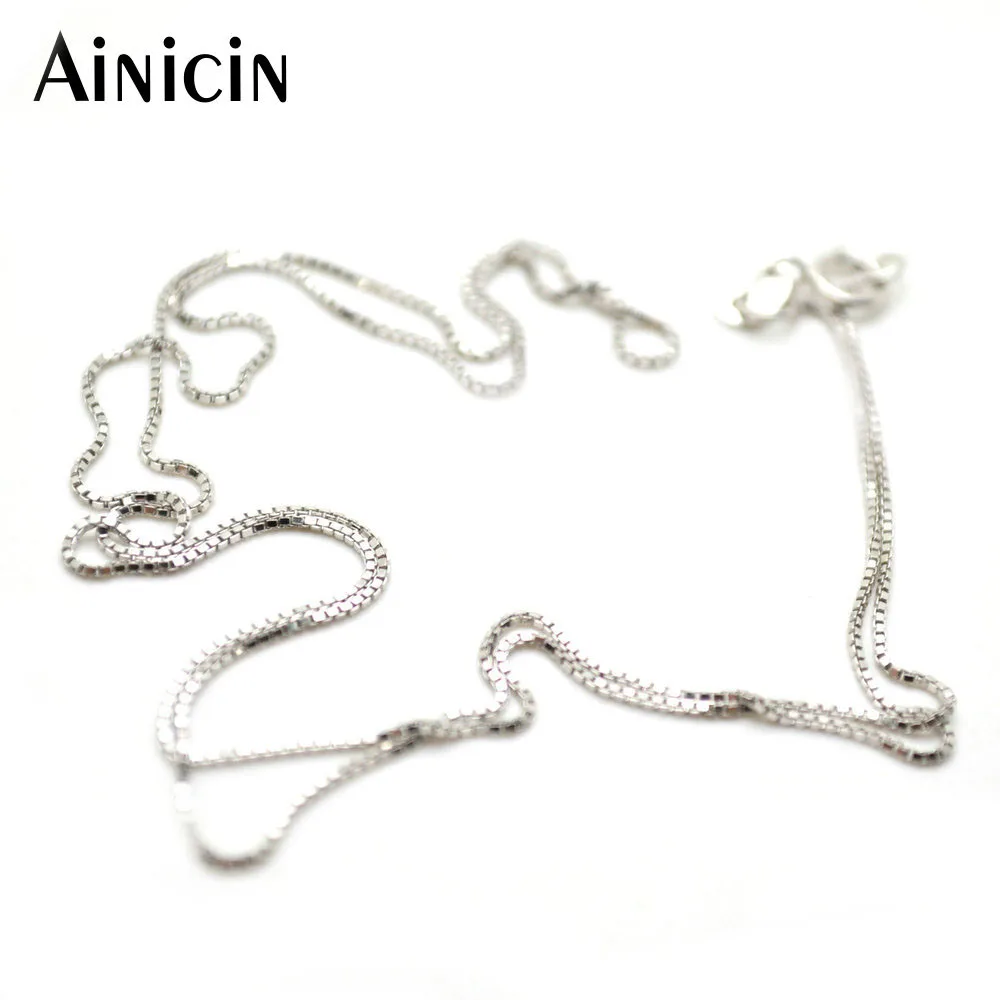 

10pc 18 Inches Length 1mm Diameter Silver Chain Necklace