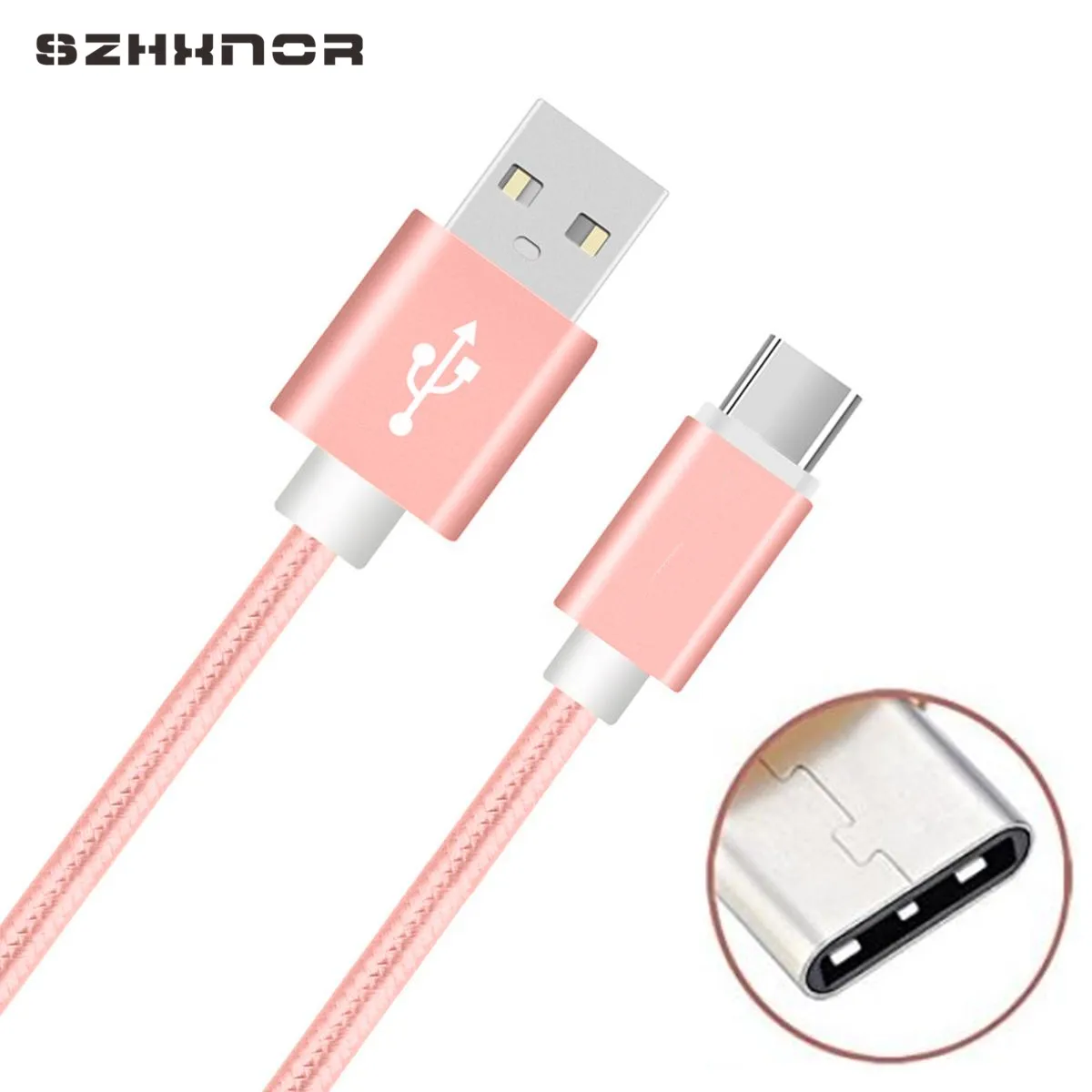 Usb type C 3 1 USB нейлоновый плетеный провод для быстрой зарядки samsung S9 Note 8 htc U12 + U11 10 EVO One