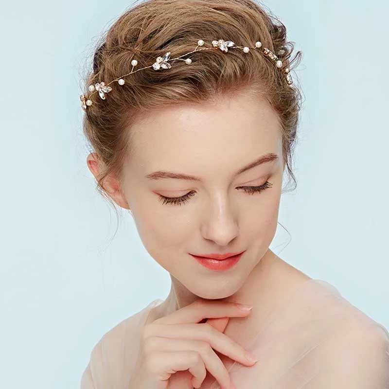 Роскошные головные повязки для волос с кристаллами женщин выпускного вечера