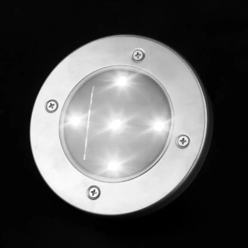 Солнечный свет 5 LED Солнечная энергия похороненный наземная лампа Открытый Путь