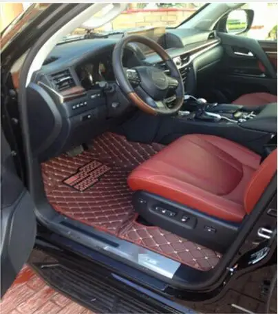 Автомобильные коврики для ног 3D роскошные кожаные автомобильные Lexus LX470 7 мест 1998
