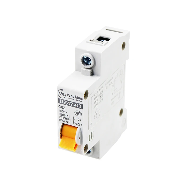 Мини выключатель MCB рубильник DZ47 63 1P AC 400V 10A 16A 20A 25A 32A 40A 50A 63A|Автоматические