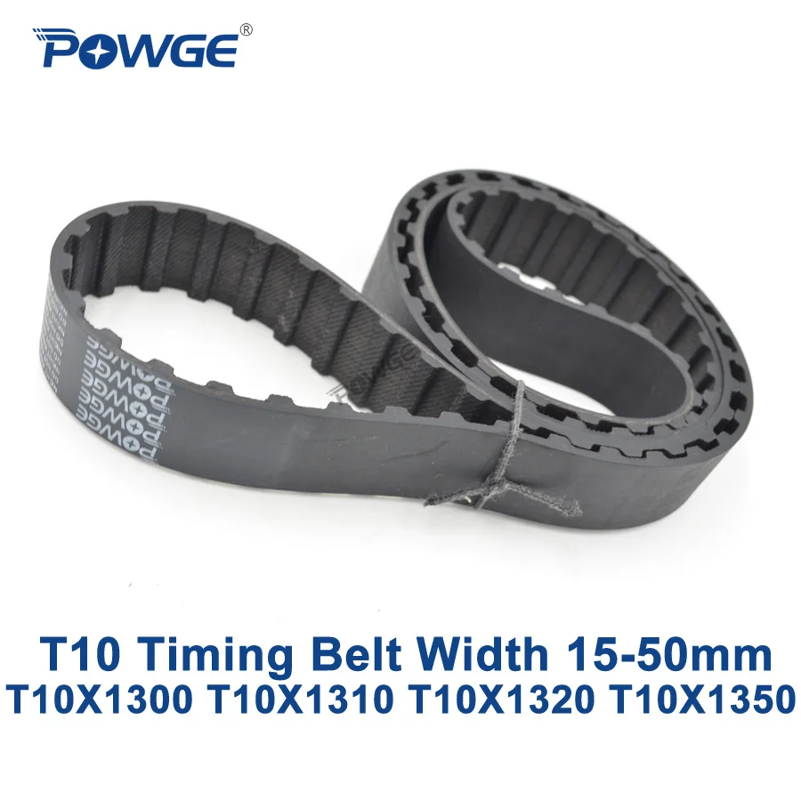 POWGE T10 синхронный ремень синхронизации C = 1300/1310/1320/1350 ширина 15/20/25/30/40/50 мм Резина