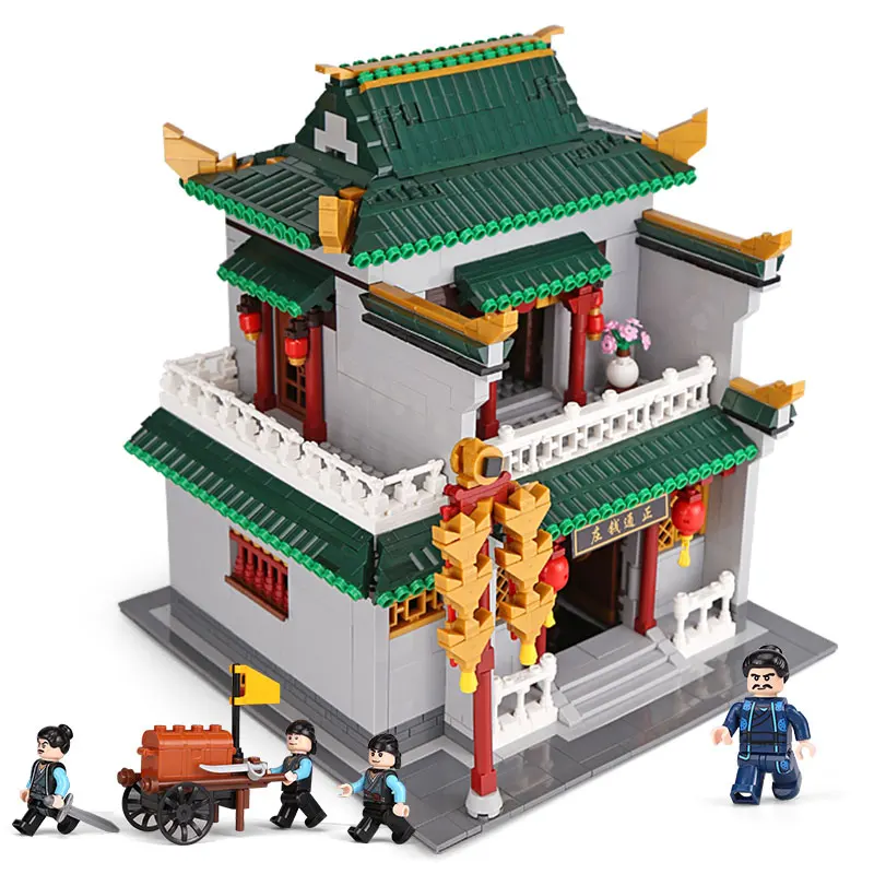 DHL XINGBAO 01023 китайская Строительная серия старый стиль банк Набор строительных блоков Кирпичи Детские игрушки для дня рождения для детей
