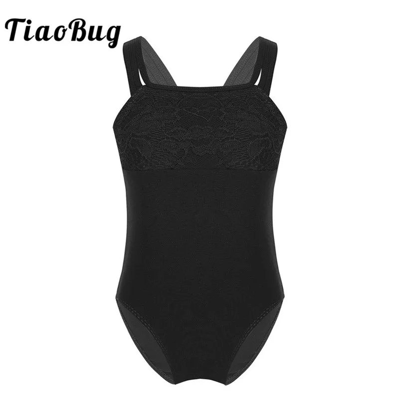 

TiaoBug Kids Teens One-piece Spaghetti Straps Ballet Leotard Dance Wear Professional Gymnastics Leotard Bodysuit for Dance Class