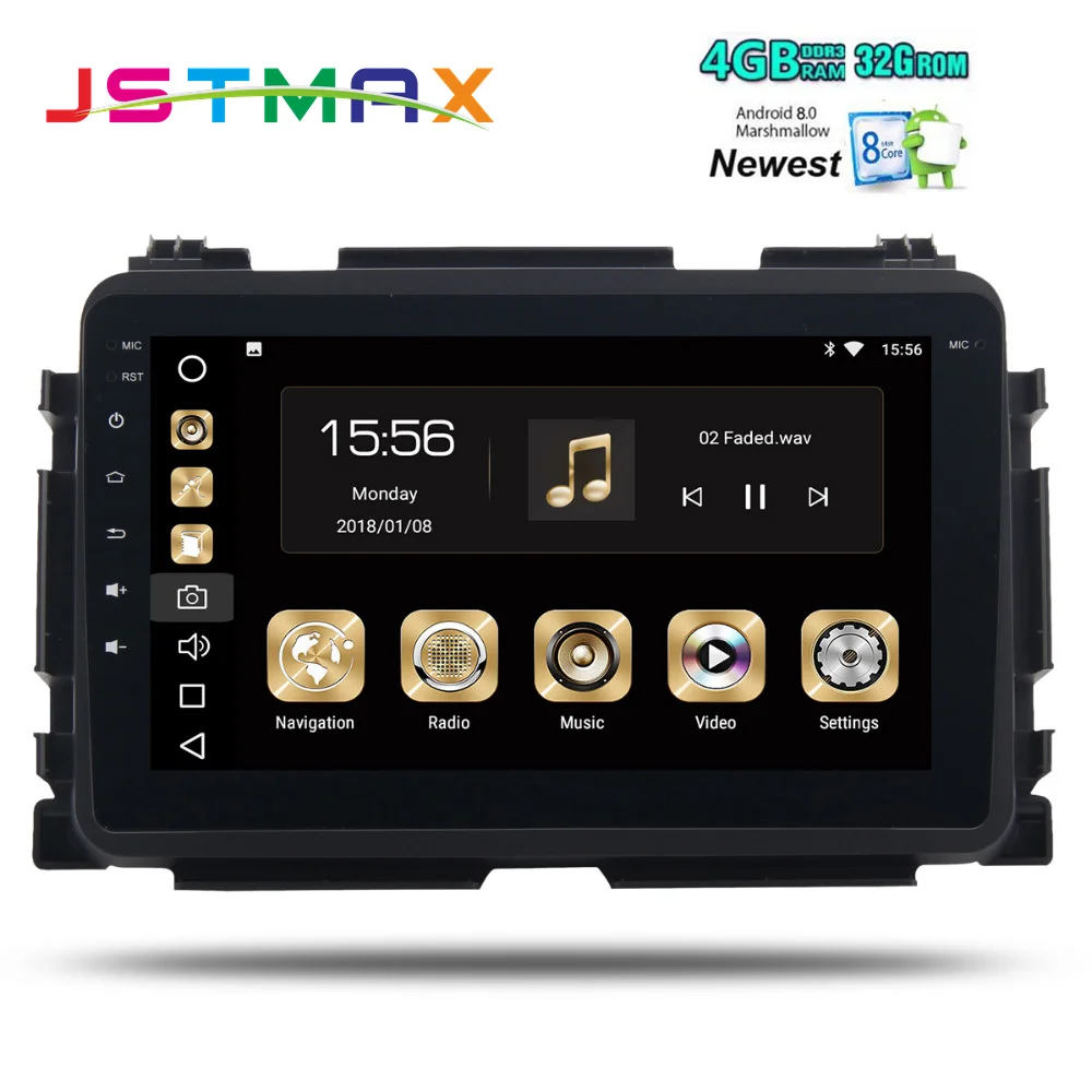 Восьмиядерный 8 &quotAndroid 0 Автомобильный gps радио плеер для Honda Vezel HR-V HRV 2014-2017 с 4 Гб + 32