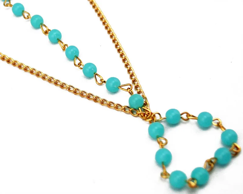 Женский Летний стиль богемный с акриловыми голубыми и белыми бусинами|bracelets