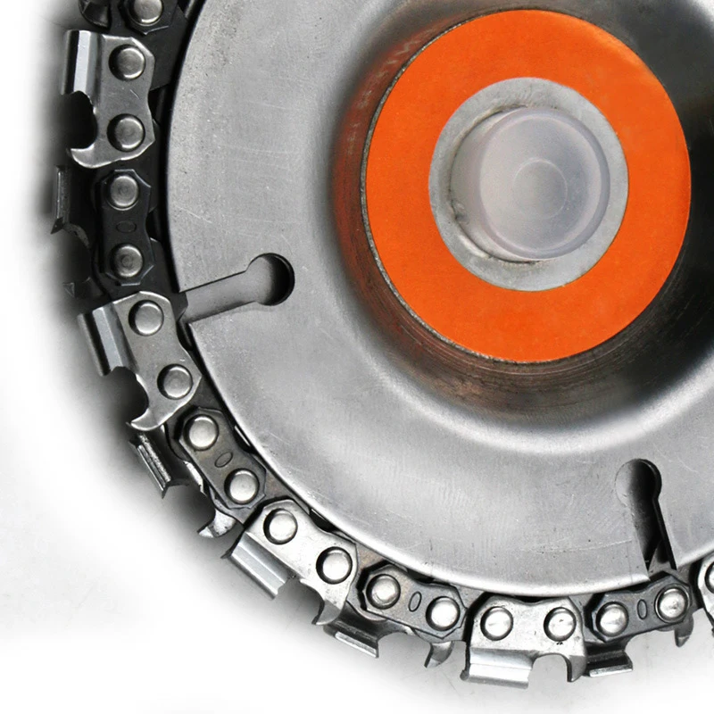 

4 Inch Chain Grinder Chain Saws Disc Woodworking Chain Plate Tool Multi-Functional Wood Carving Disc Angle Grinding Tools
