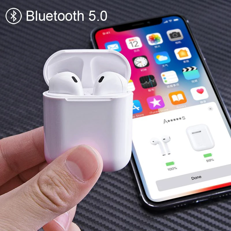 i20 tws Bluetooth Wireless Earphones Earbuds Wireless charging function sports headset For Iphone android Smart Phone earpiece