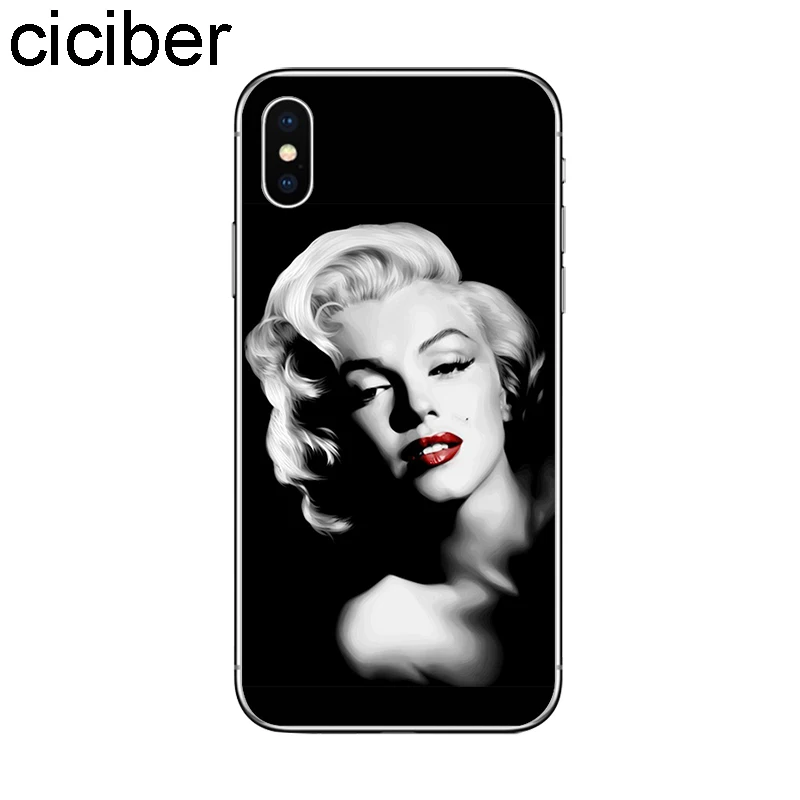 Ciciber для iphone 11 Pro Max Мэрилин Монро Одри Хепберн iPhone 7 Чехол 8 6S Plus X XR XS чехол телефона