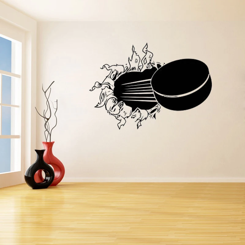 Hockey Removable Wall Stickers for Living Room Home Art Decor Murals Vinyl Waterproof Decals Boys Bedroom Decoration K287 | Дом и сад