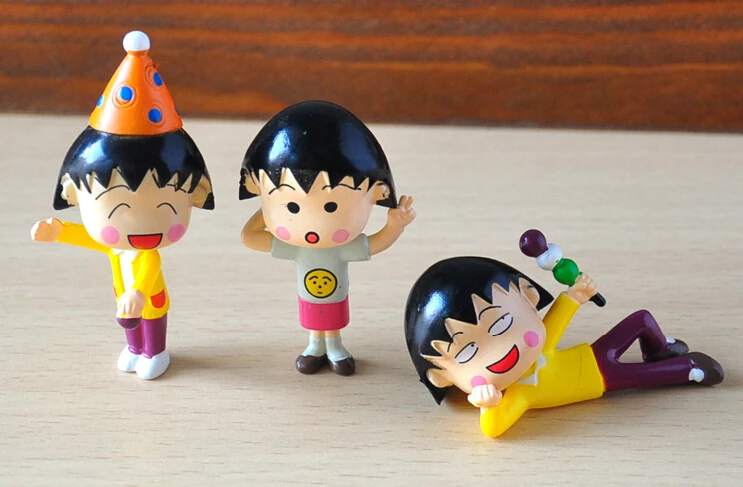 12 шт./лот 5 см Chibi Maruko Chan экшн фигурки Куклы Сакура момомоко ПВХ Фигурки гаражный