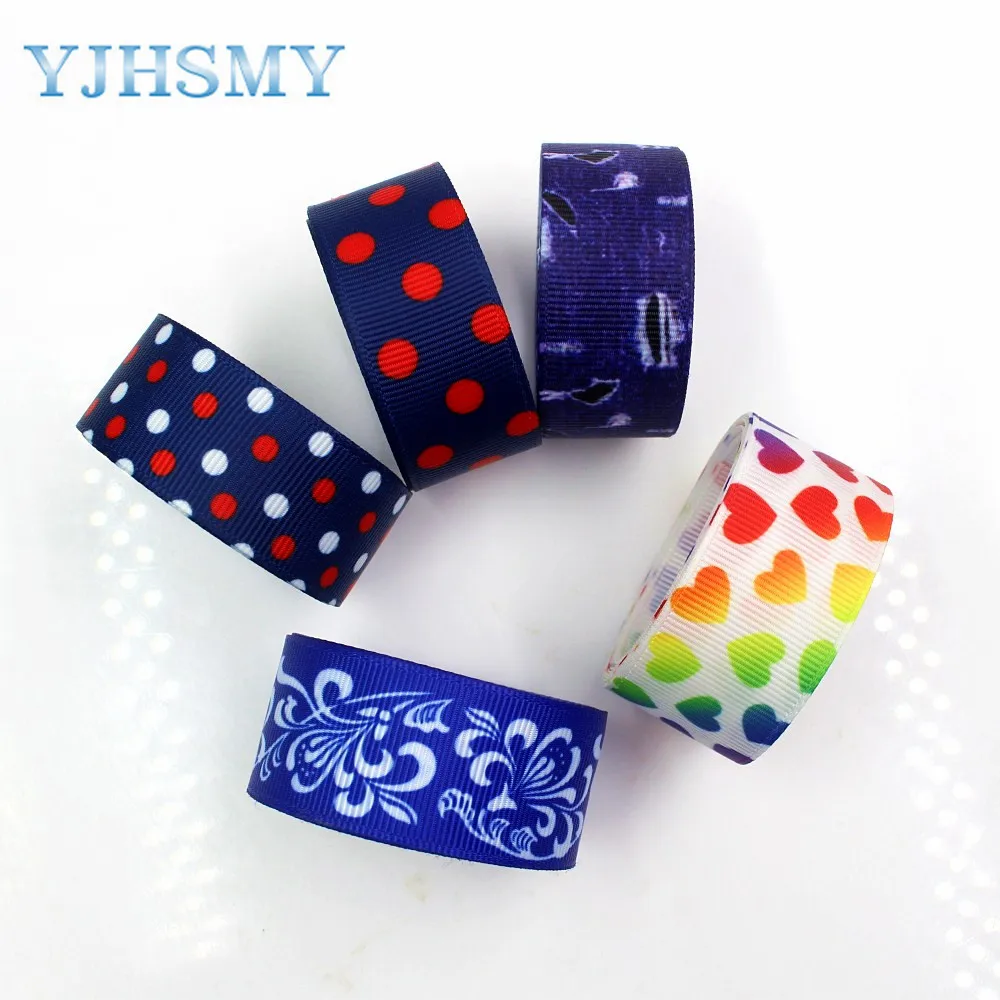YJHSMY D 17921 674 10 ярдов 25/22 мм мультфильм печатных grosgrain ленты DIY ручной работы