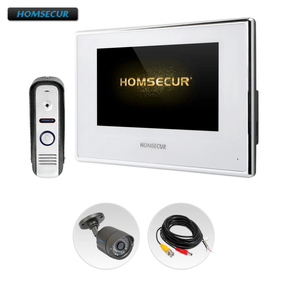 

HOMSECUR 7" Wired AHD Video&Audio Smart Doorbell with 1.3MP CCTV Camera for Home Security BC021HD-S+BM718HD-W