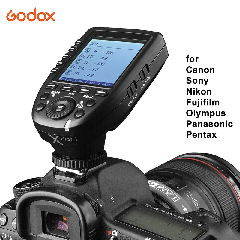 Беспроводной триггер Godox Xpro TTL для Canon Nikon Sony Olympus Panasonic Fuji GODOX Flash|Пульты и триггеры| |